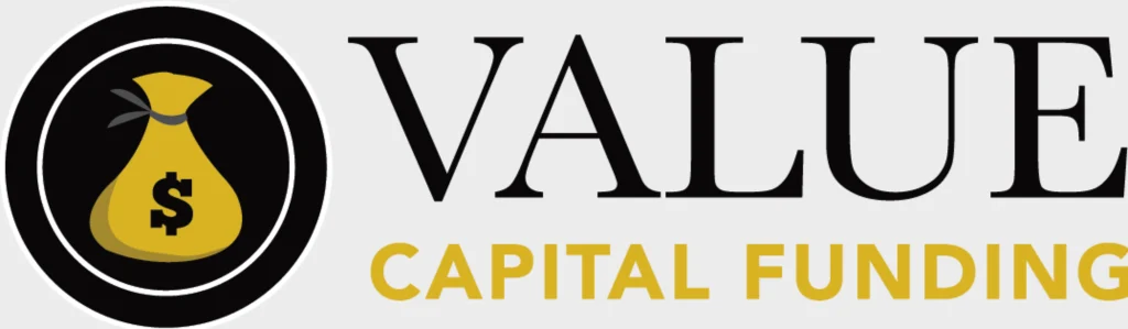 Value Capital Funding logo with a yellow money bag icon and black text on a white background.
